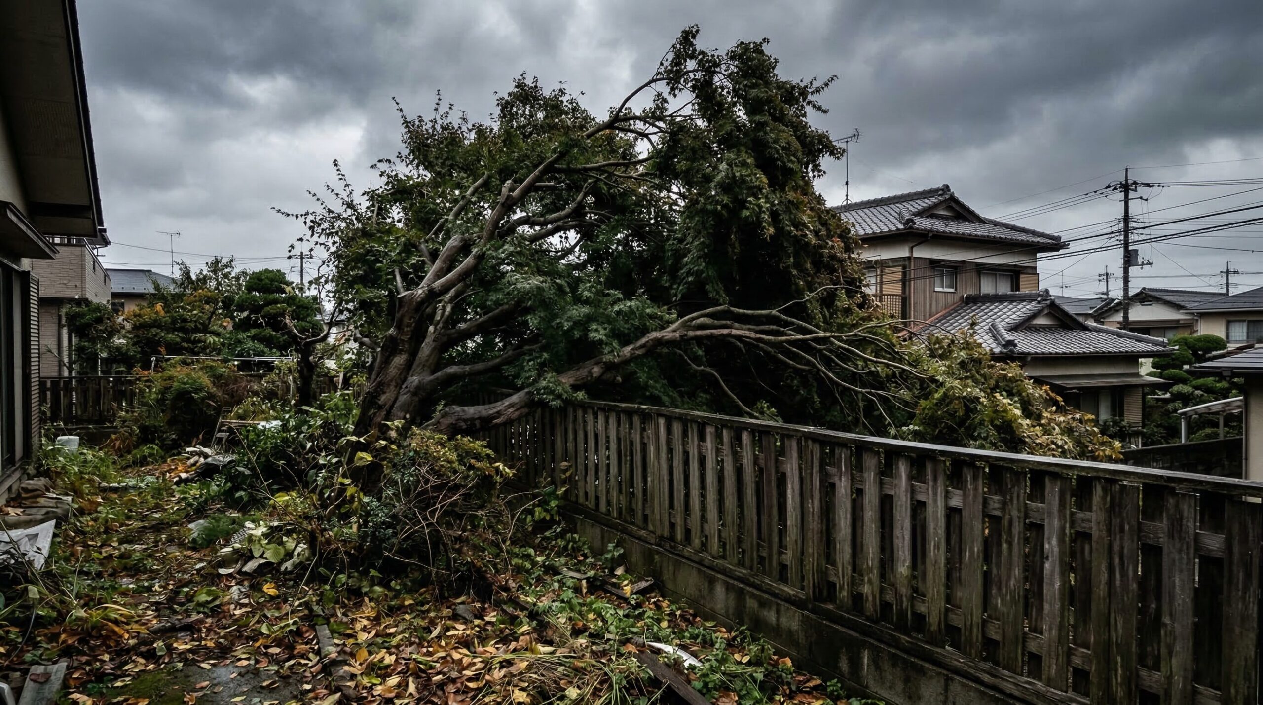 放置した庭木が招く越境・倒木リスク