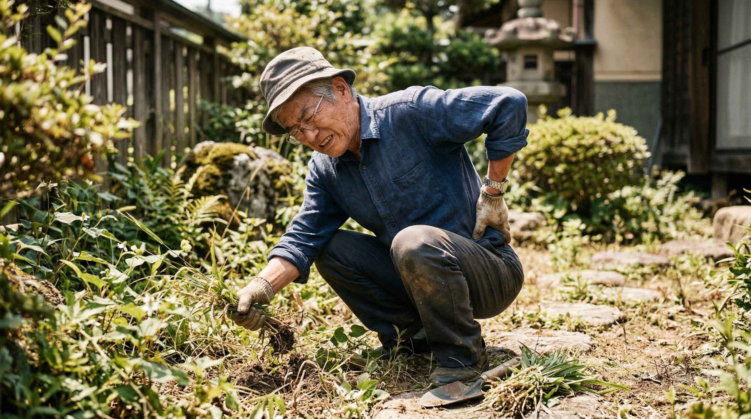 草取りが年々つらくなる高齢者の身体的リスク