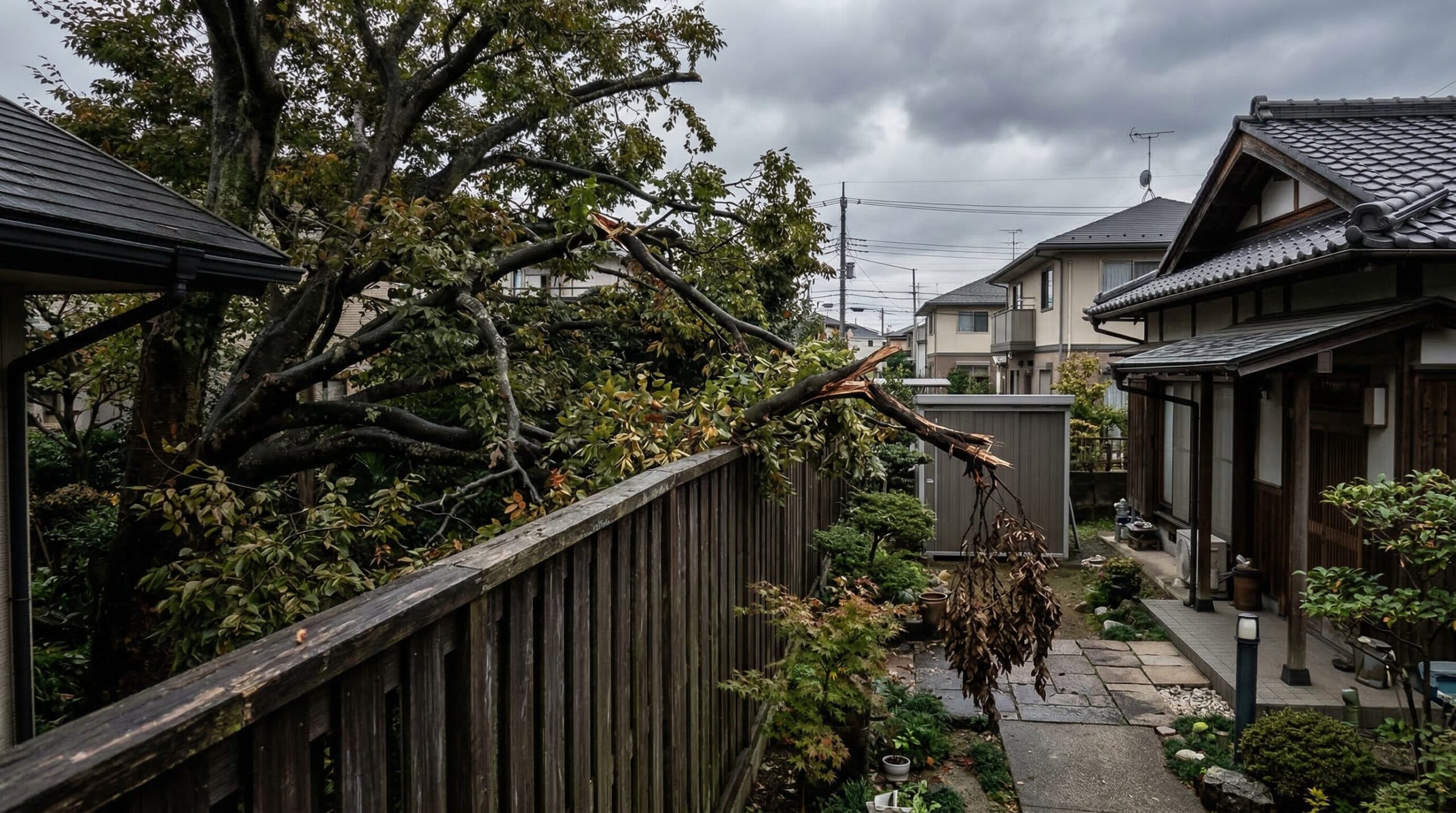 庭木の伸びすぎが招く倒木・越境トラブル