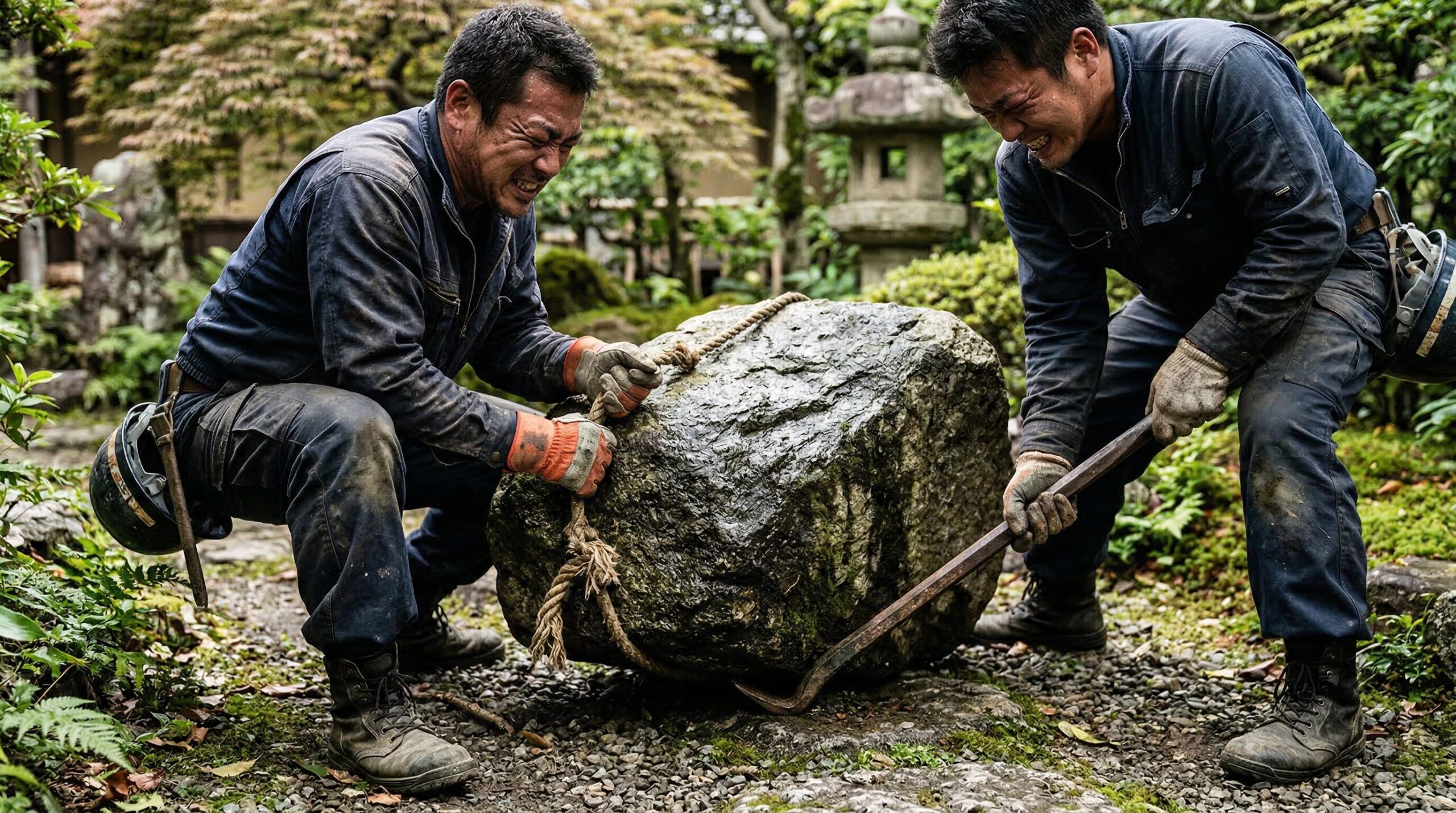 庭石の重さと処分が難しい理由