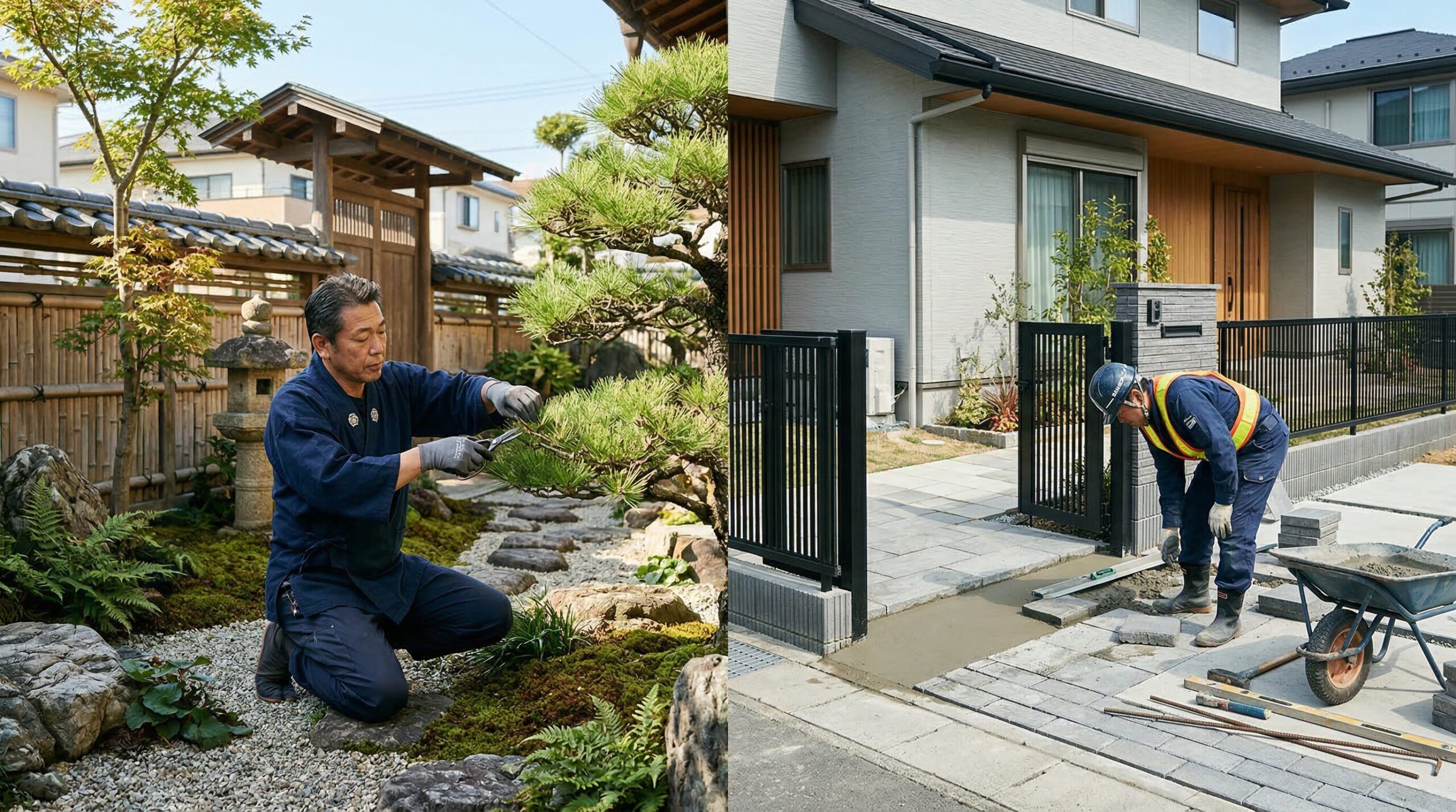 造園業者と外構業者の違いと選び方