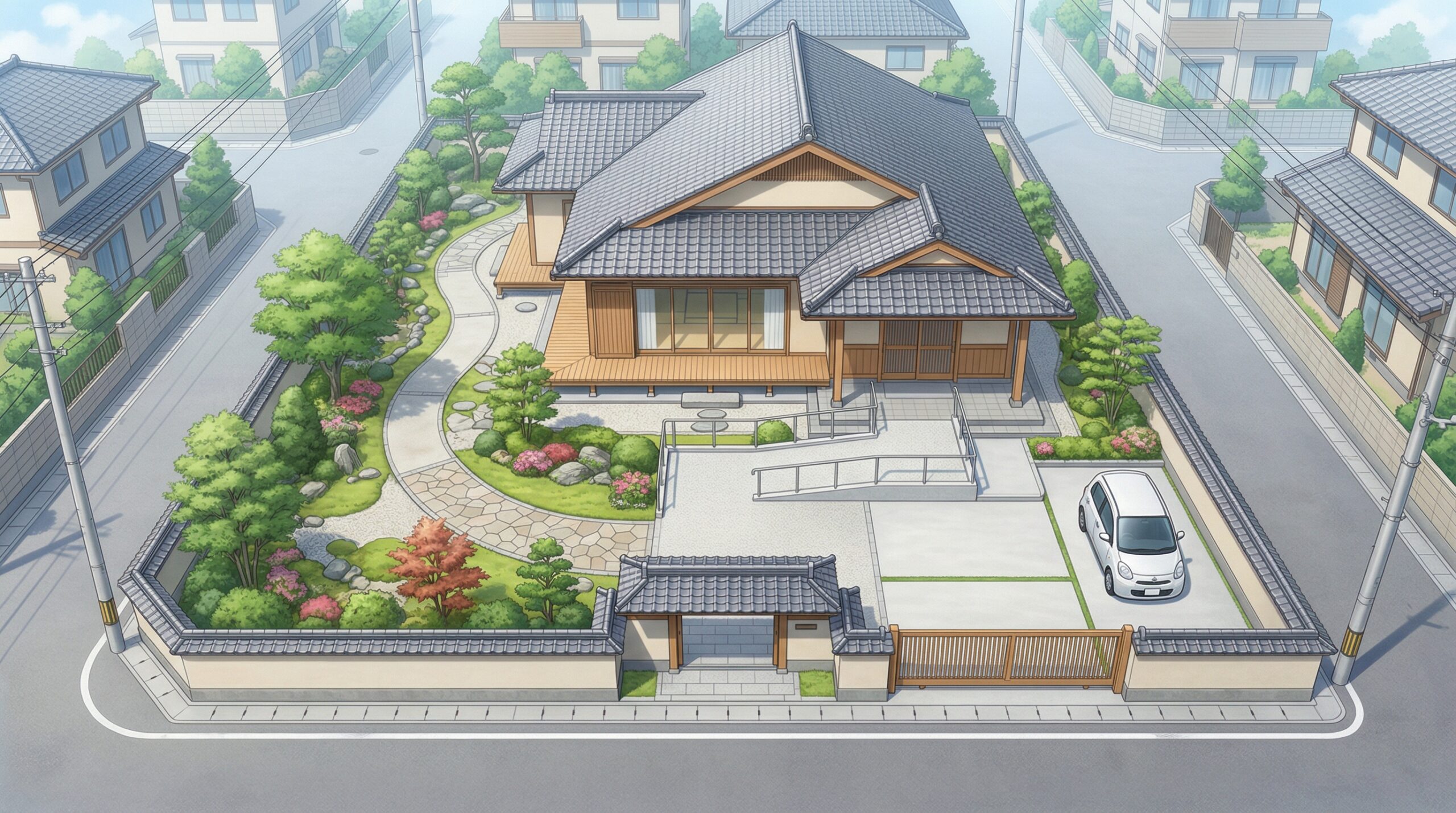 バリアフリー外構工事で対象となる箇所