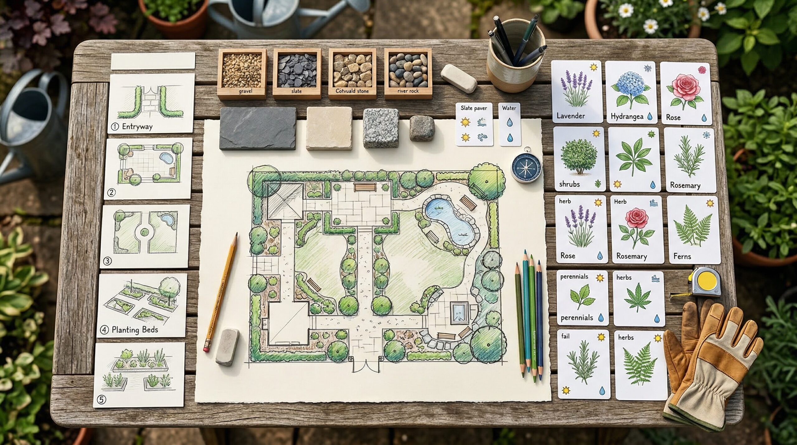 手入れのいらない庭にするための優先順位