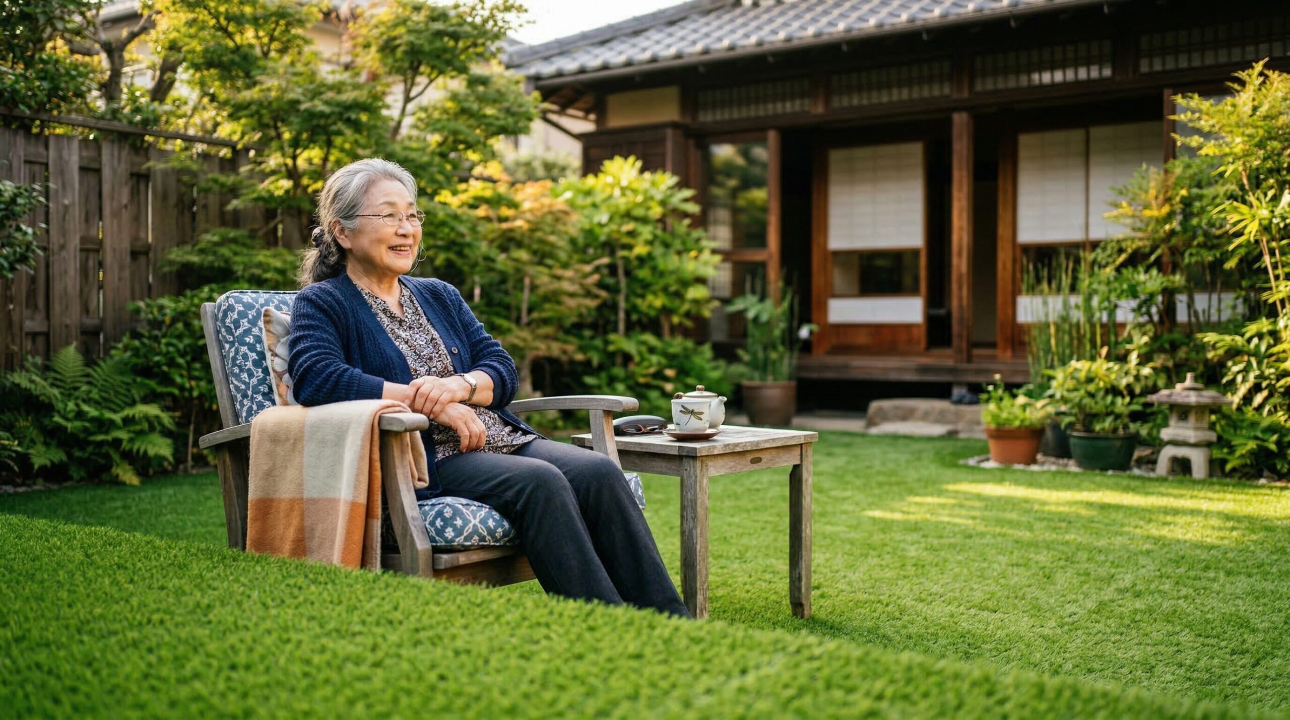 老後の庭管理を楽にする人工芝の効果