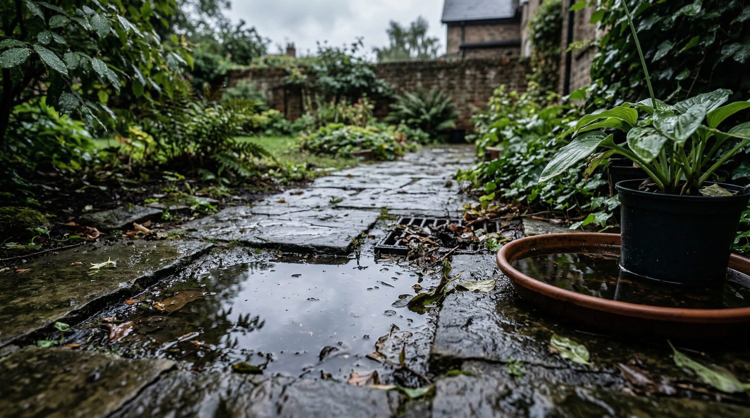 庭の虫の原因となる水たまり発生ポイント