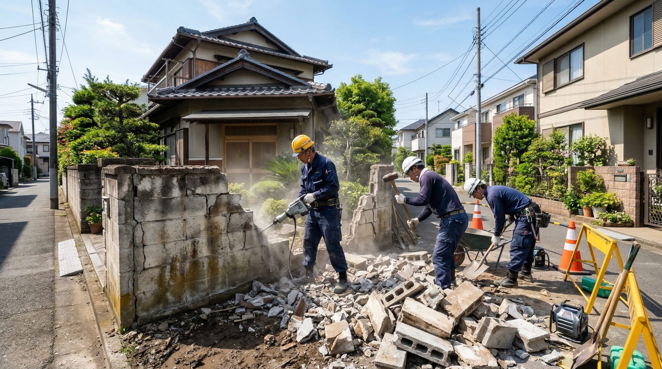 自治体独自のブロック塀撤去補助金