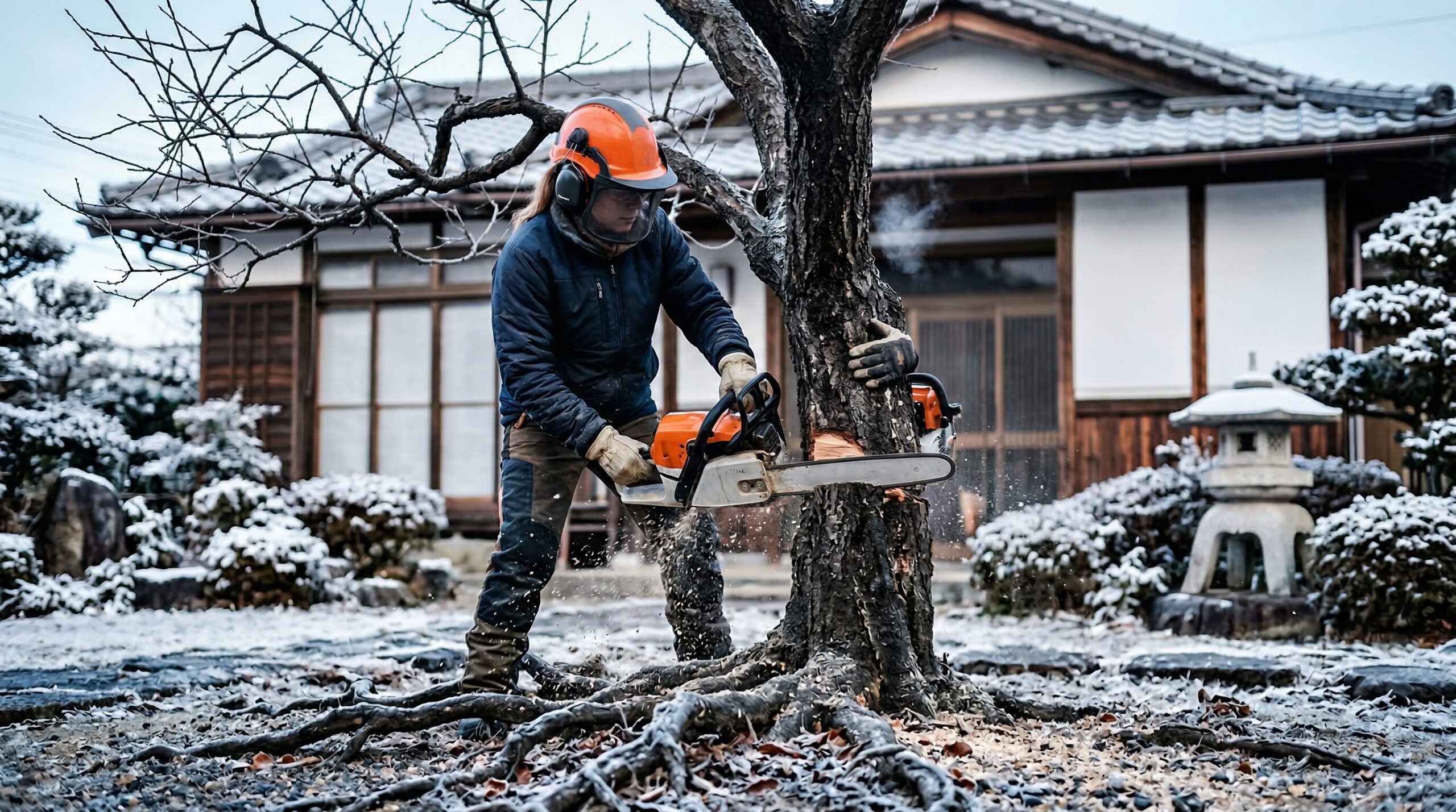 植物の休眠期に伐採・抜根が効率的になる理由