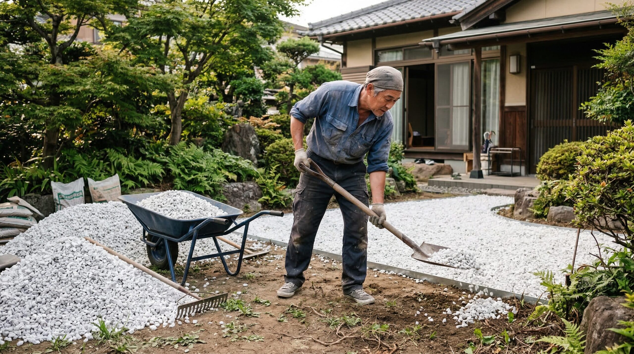 砂利敷きにかかる費用とDIYの限界