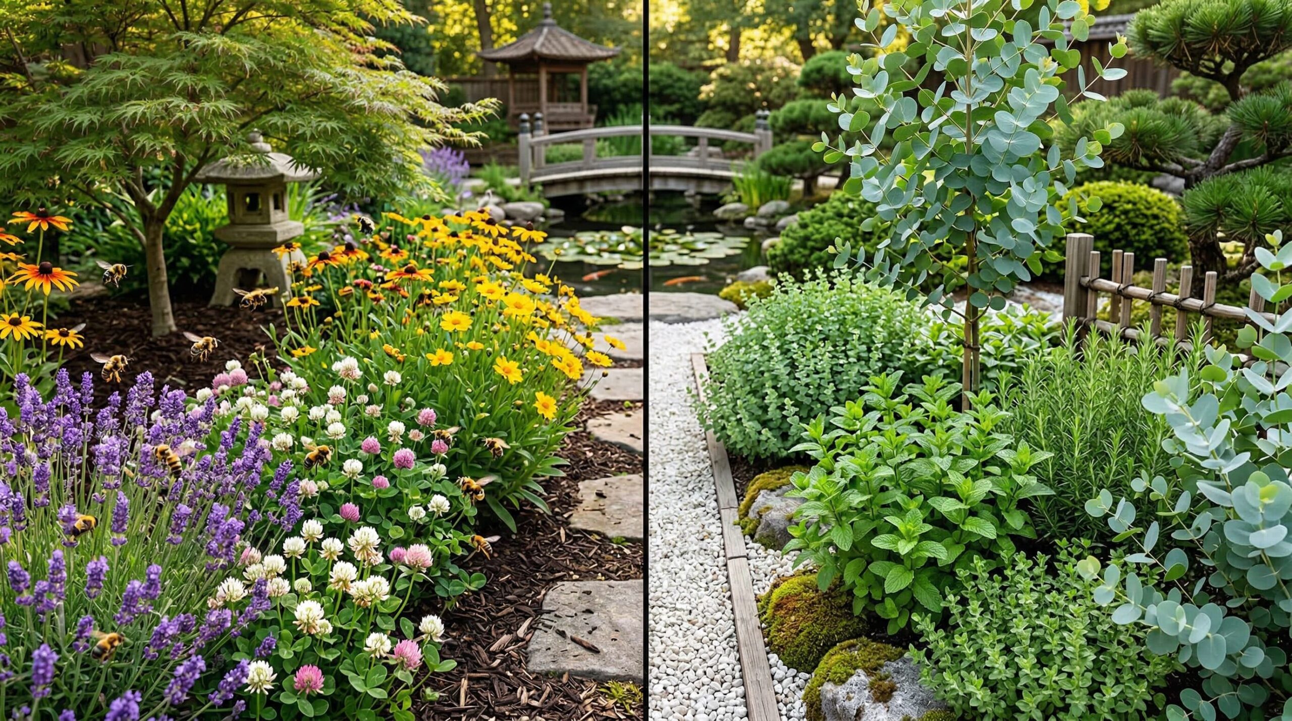 蜂を呼び込む植物と遠ざける植物の違い
