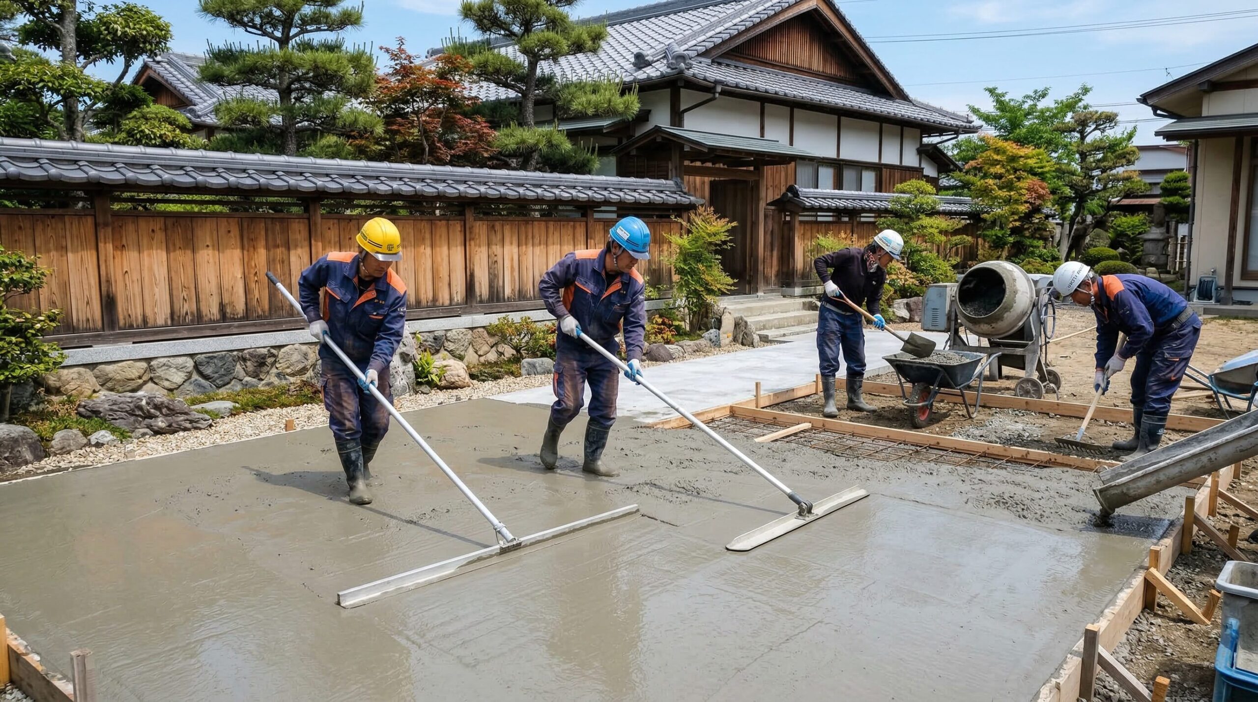 庭じまいのコンクリート費用と施工の目安