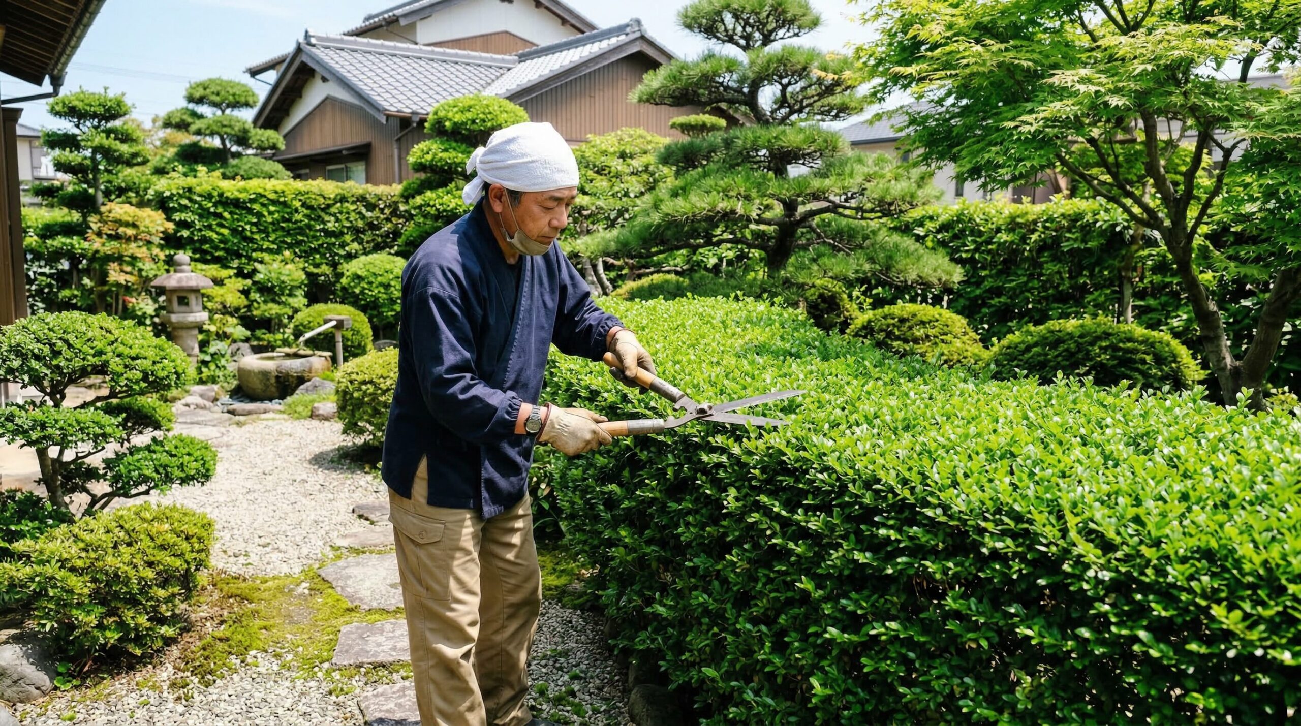 庭木や生け垣の剪定で蜂の営巣を防ぐ方法