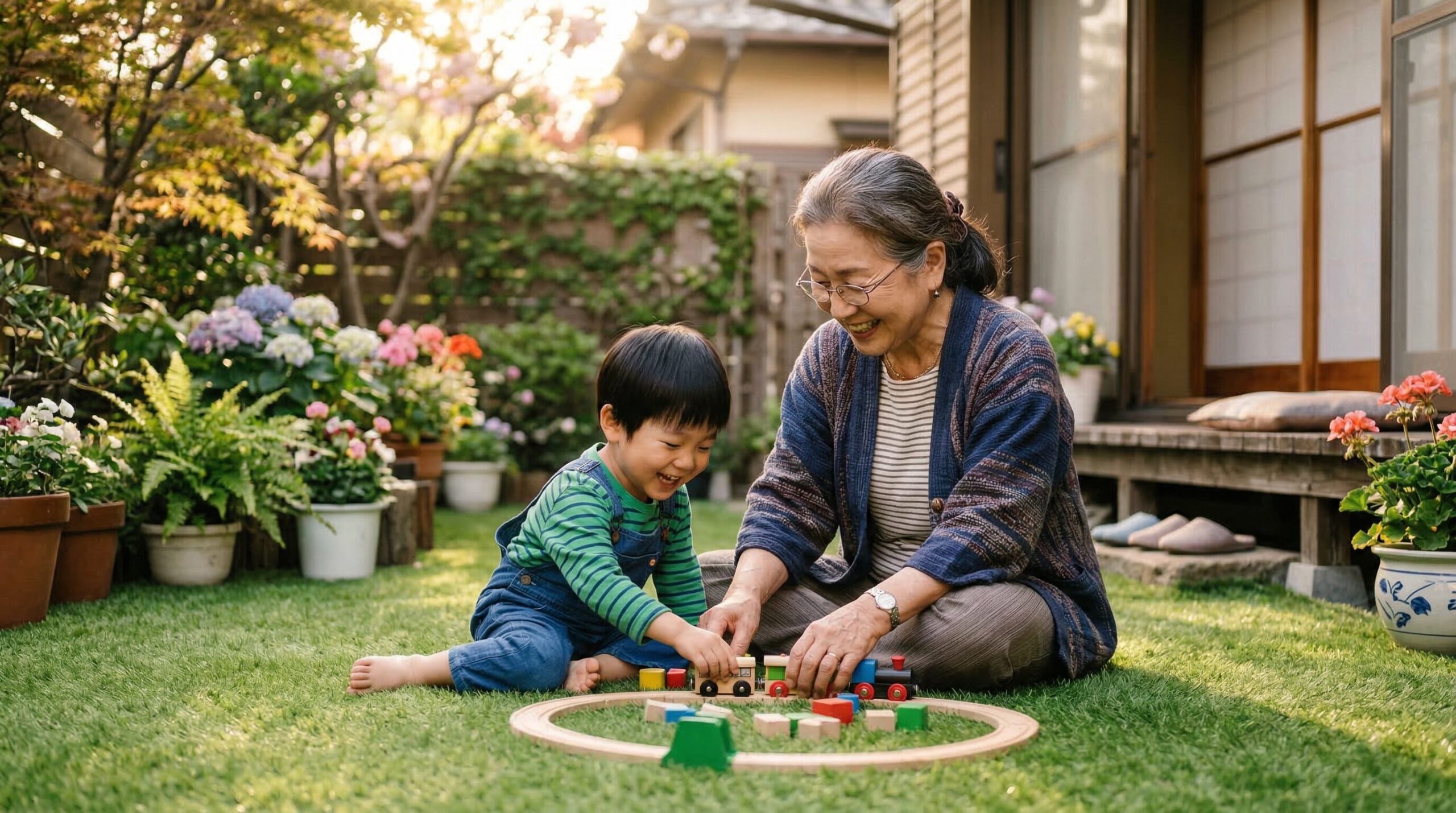 庭で孫と遊べる安全な空間の作り方