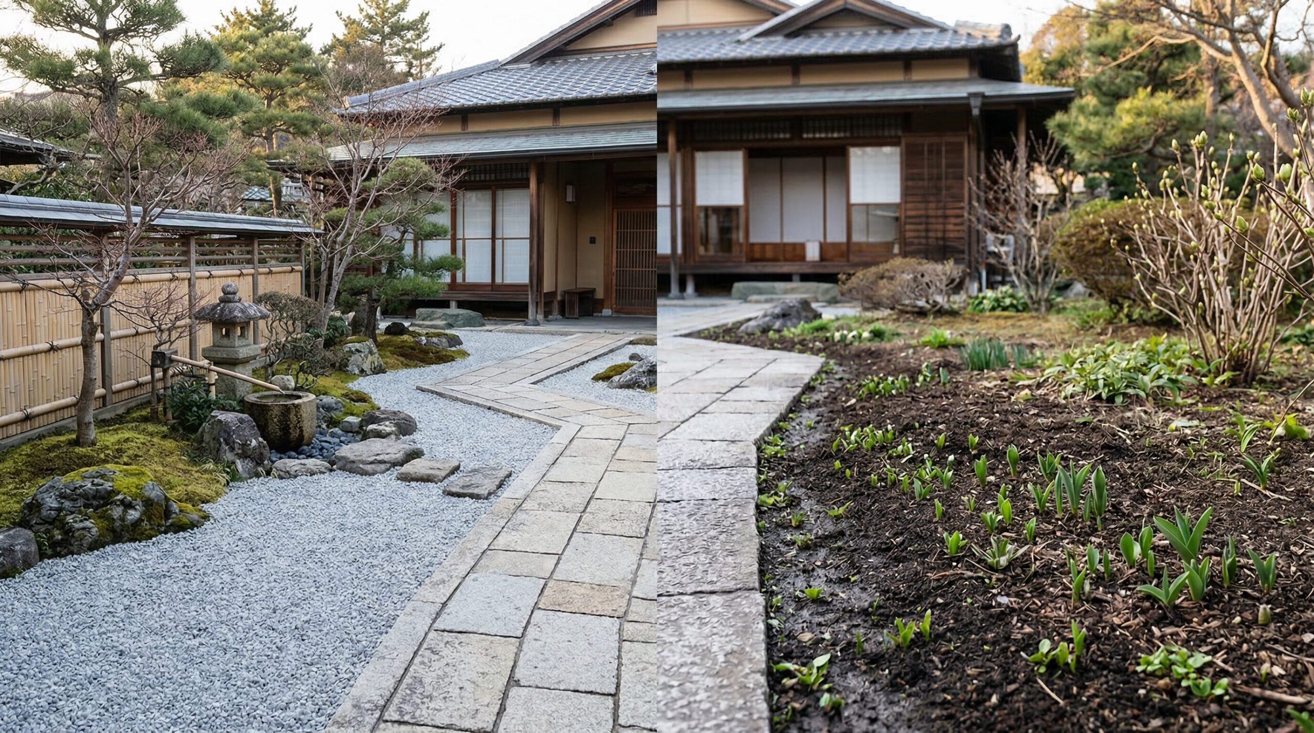 春の雑草シーズン前に完工できる冬工事の強み