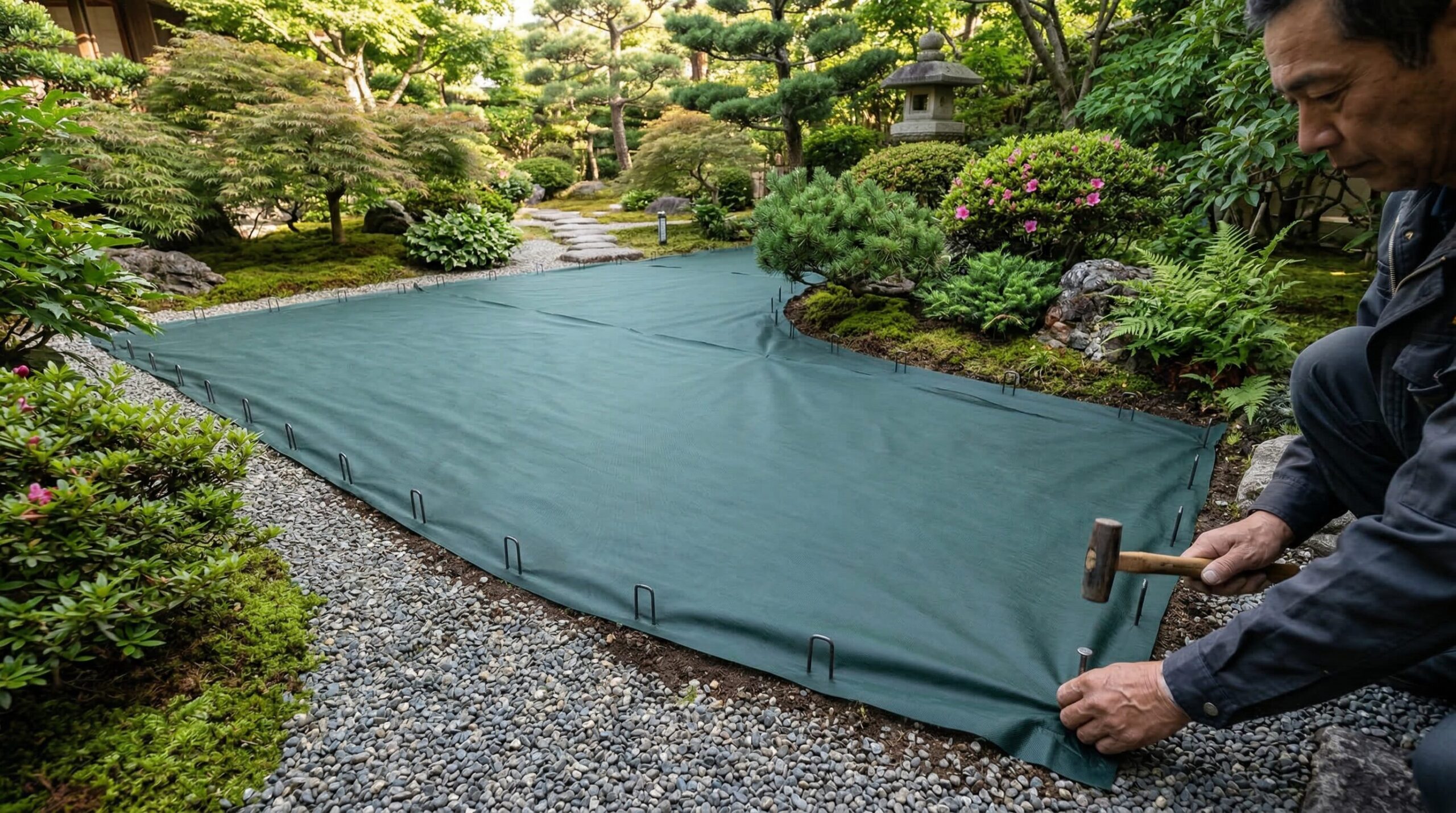 防草シートを自分で敷く手順と失敗しないコツ