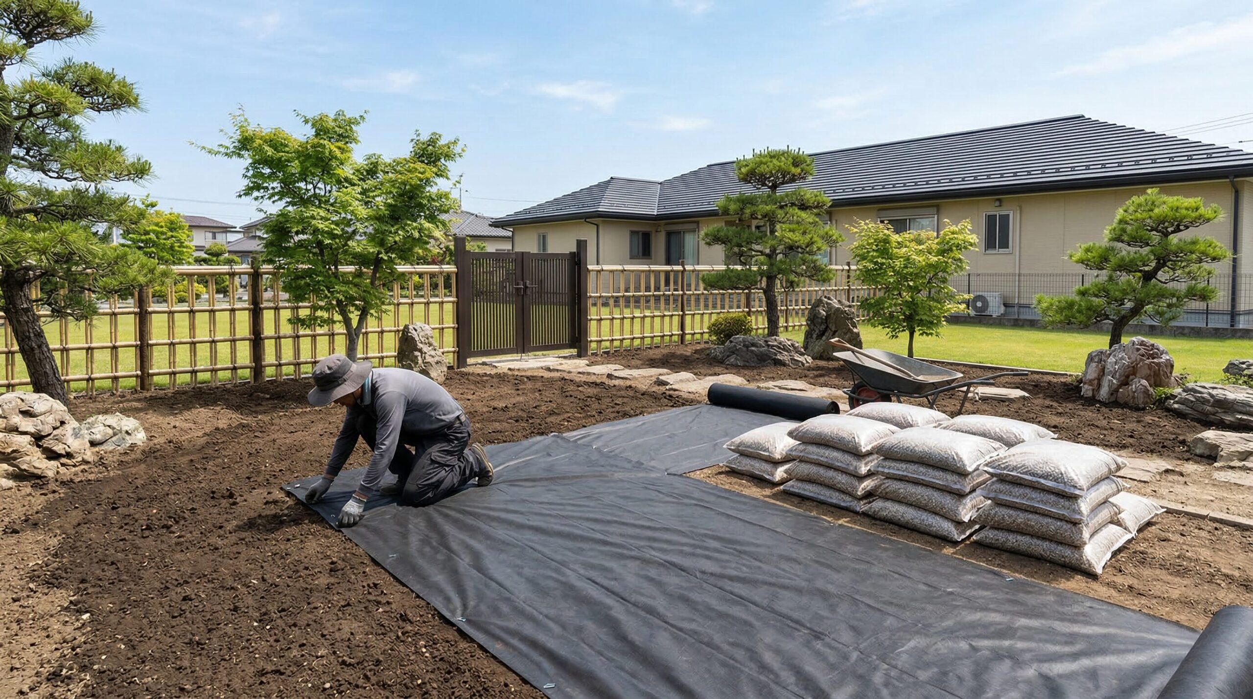 庭じまいで砂利を敷く手順と費用の目安