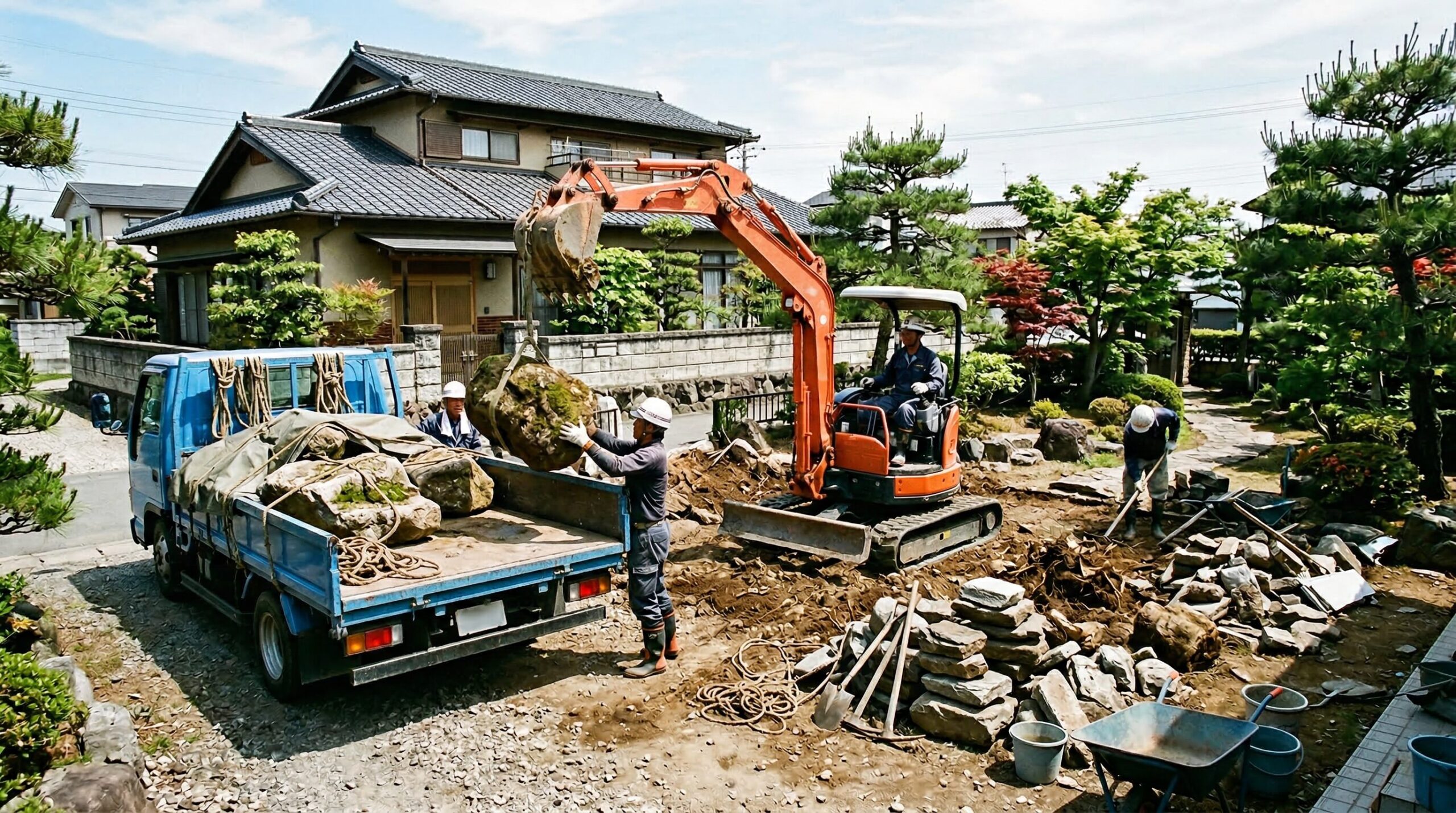 庭じまいで石を処分する方法と費用相場