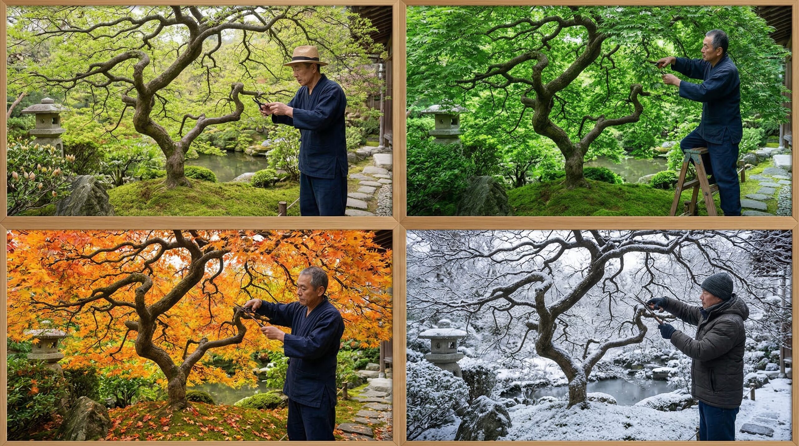 庭木を低くするための季節別剪定カレンダー