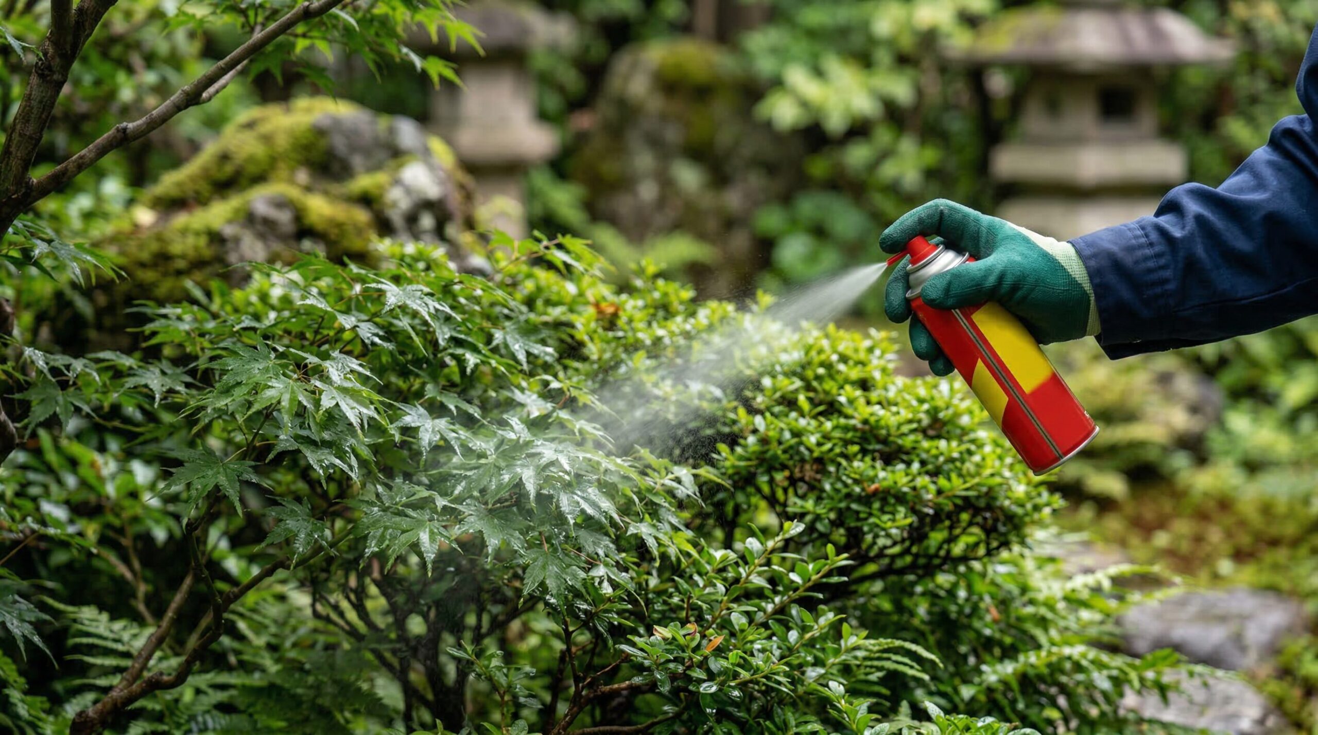 蜂よけスプレーの庭木への正しい使い方