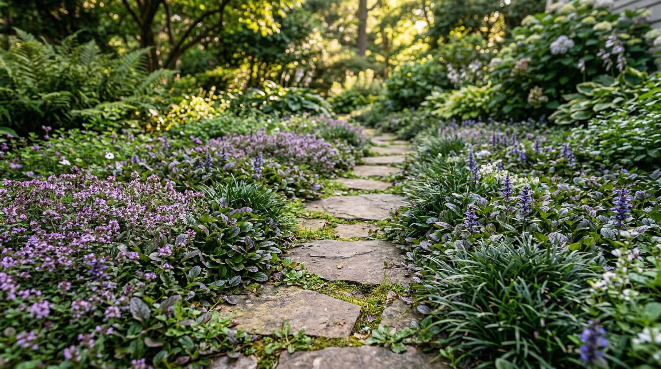 グラウンドカバーで芝生を置き換える方法