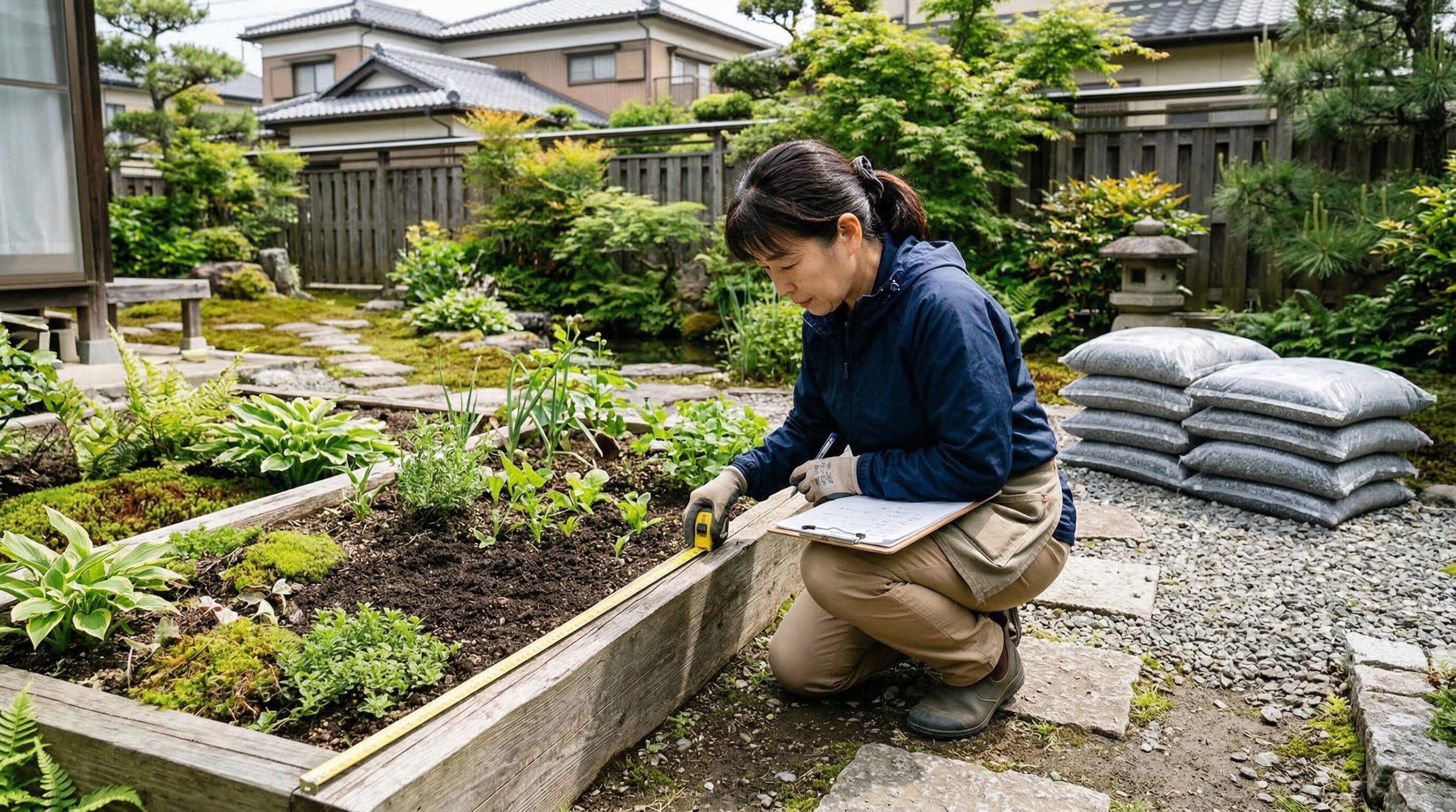 砂利の必要量を面積から計算する方法
