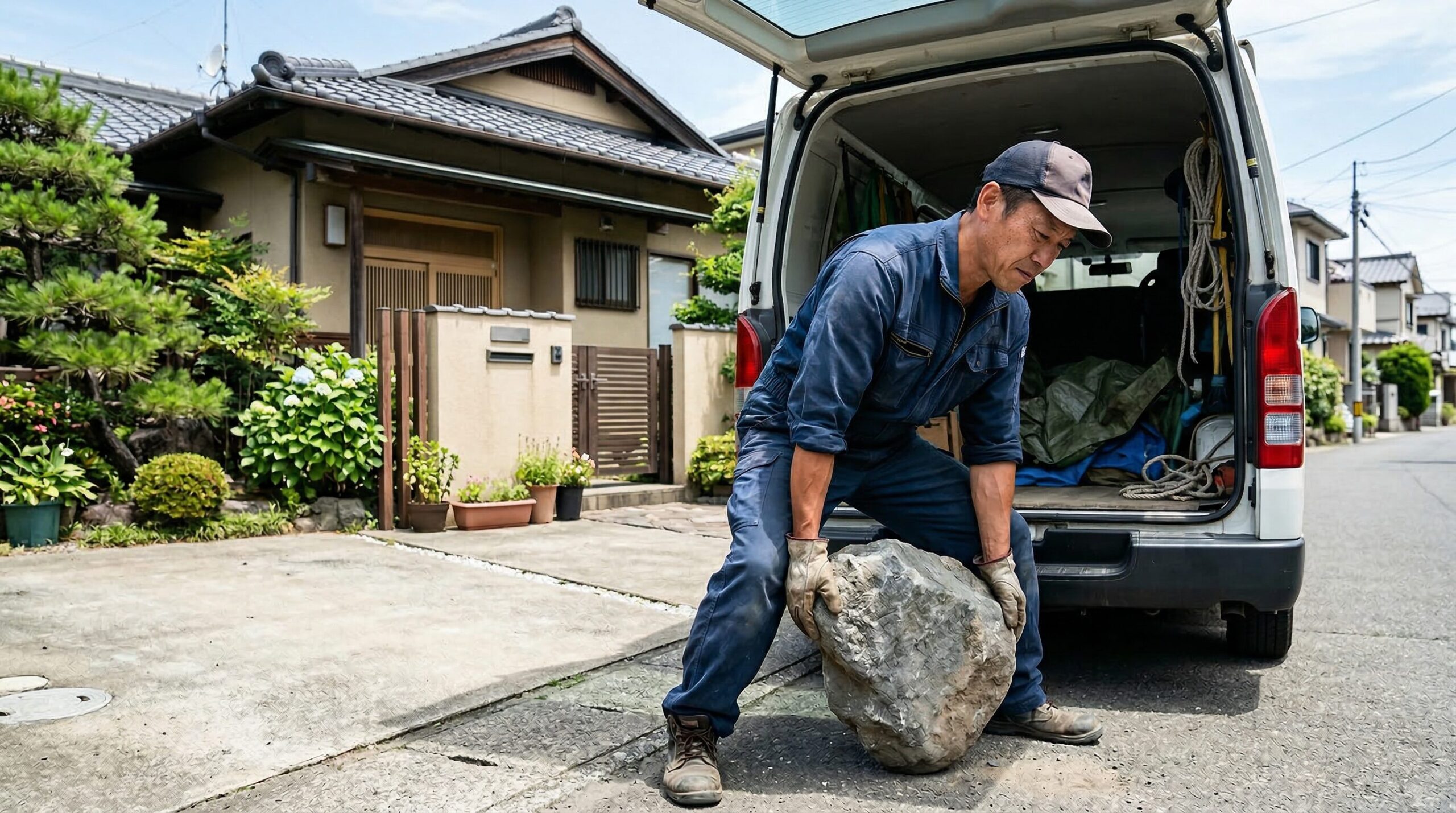不用品回収業者を使った庭石処分の注意点