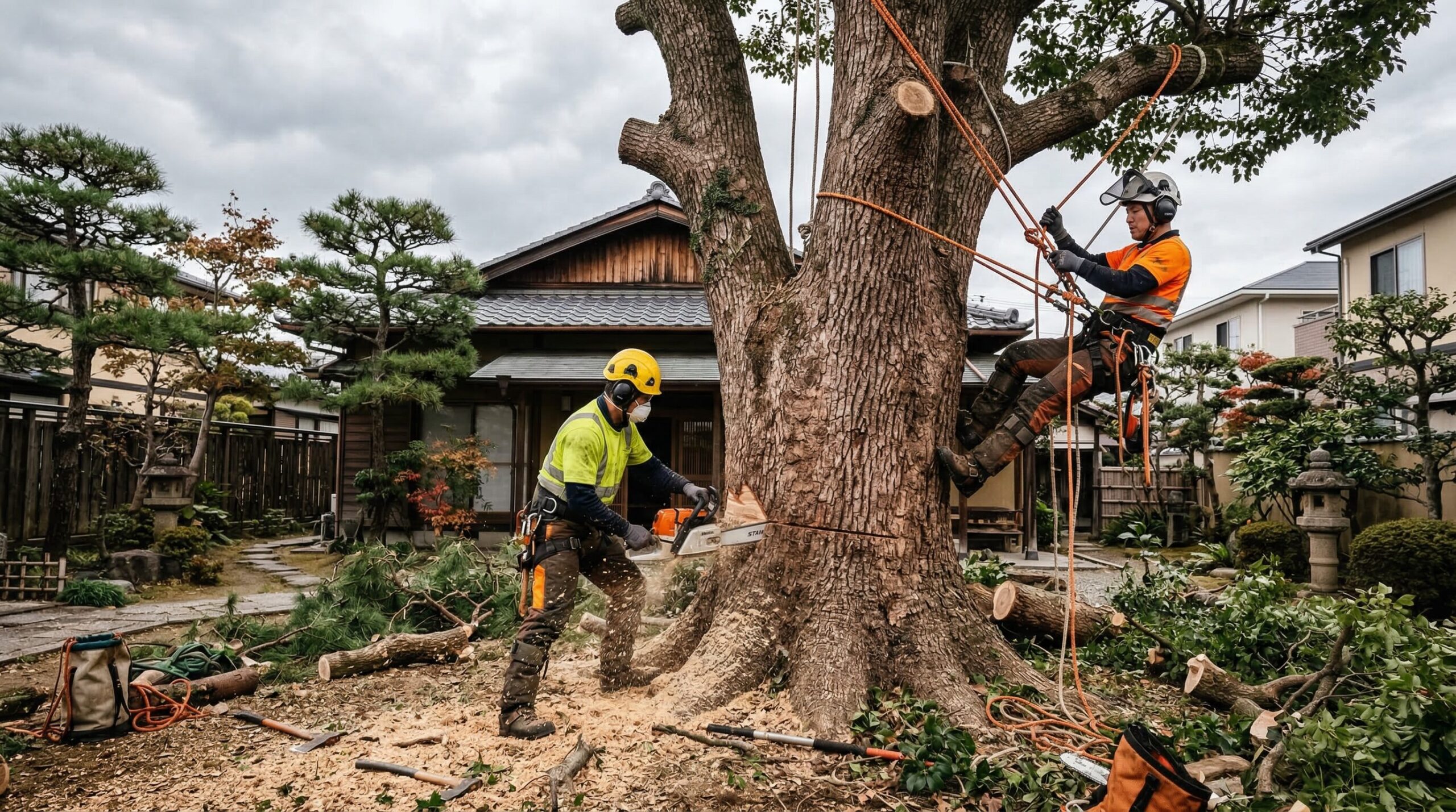 伐採・抜根・整地の作業内容と流れ