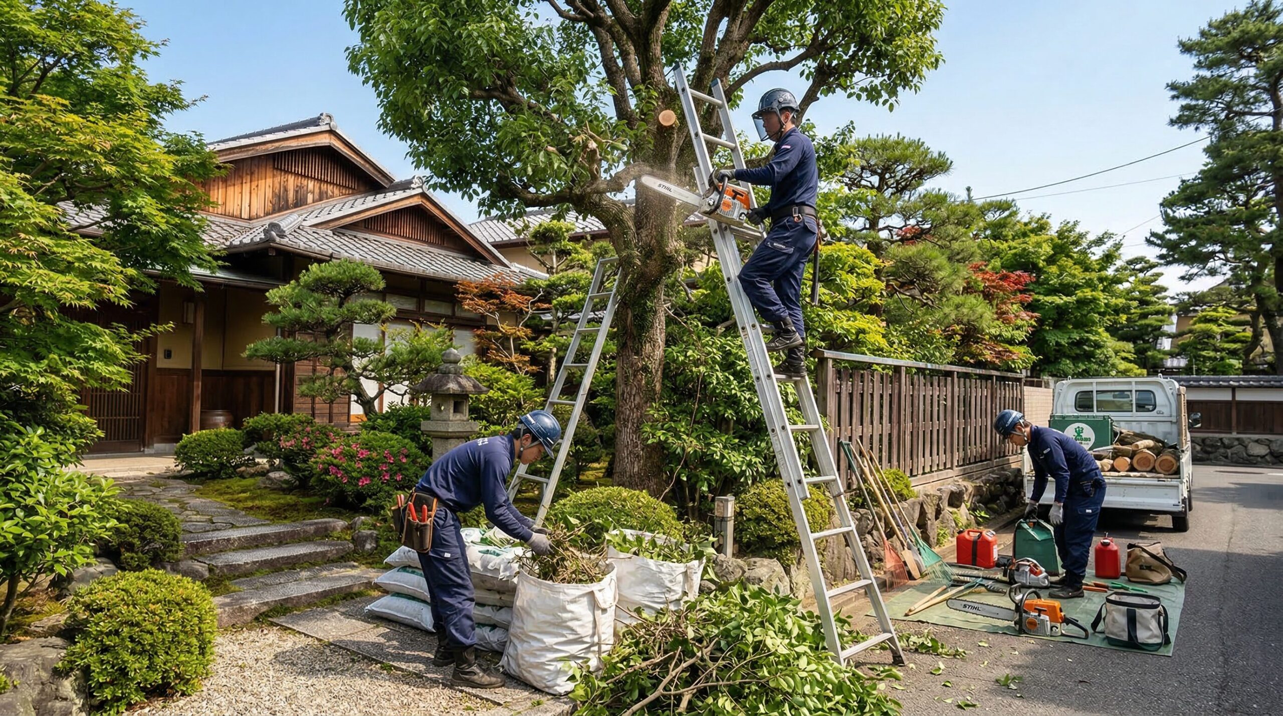 庭木の伐採や剪定を業者に頼む費用の相場
