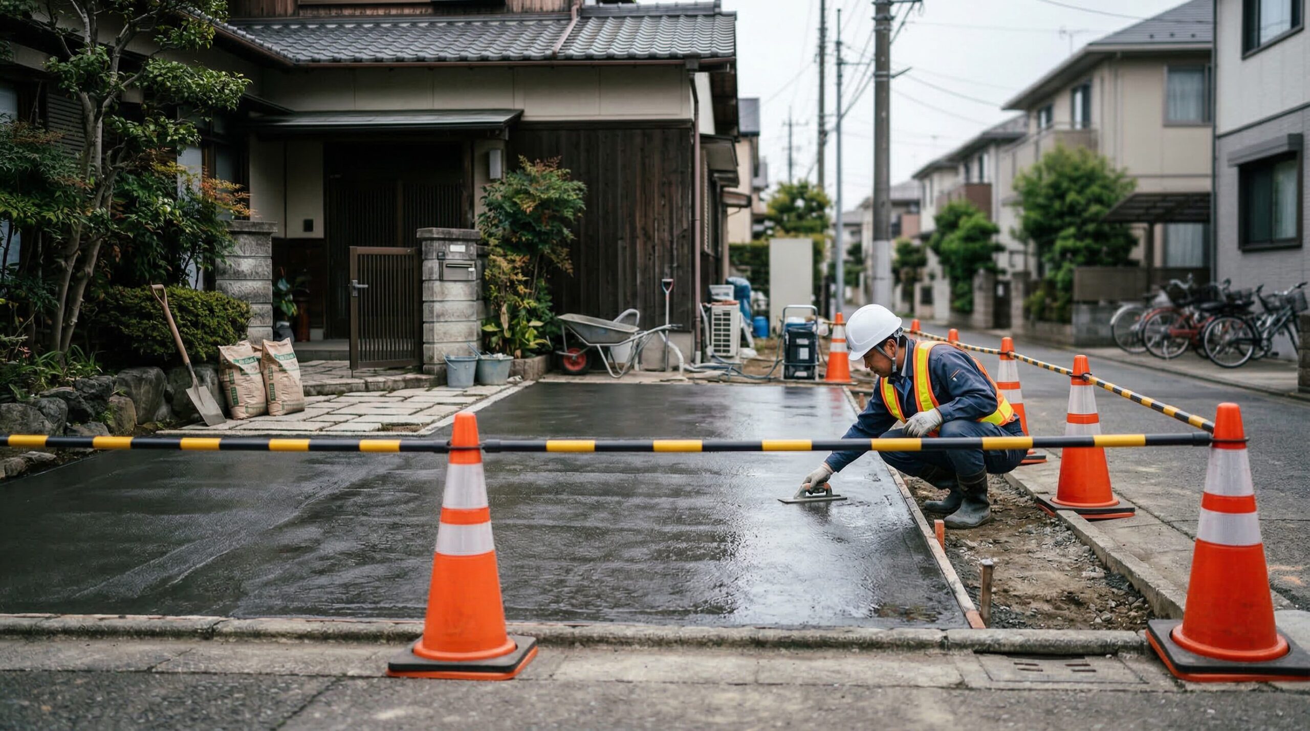 工事の流れと養生期間の目安