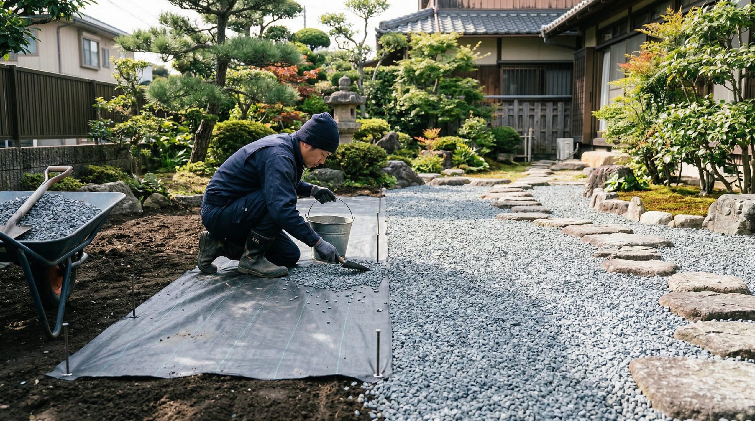 防草シートと砂利敷きの効果と選び方