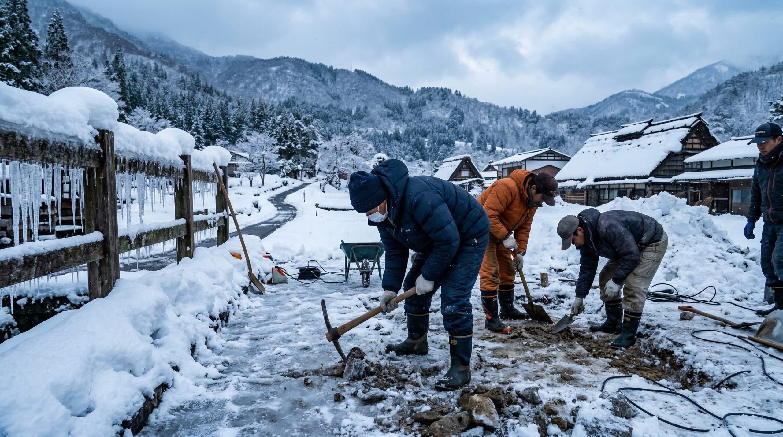 寒冷地での冬工事における注意点