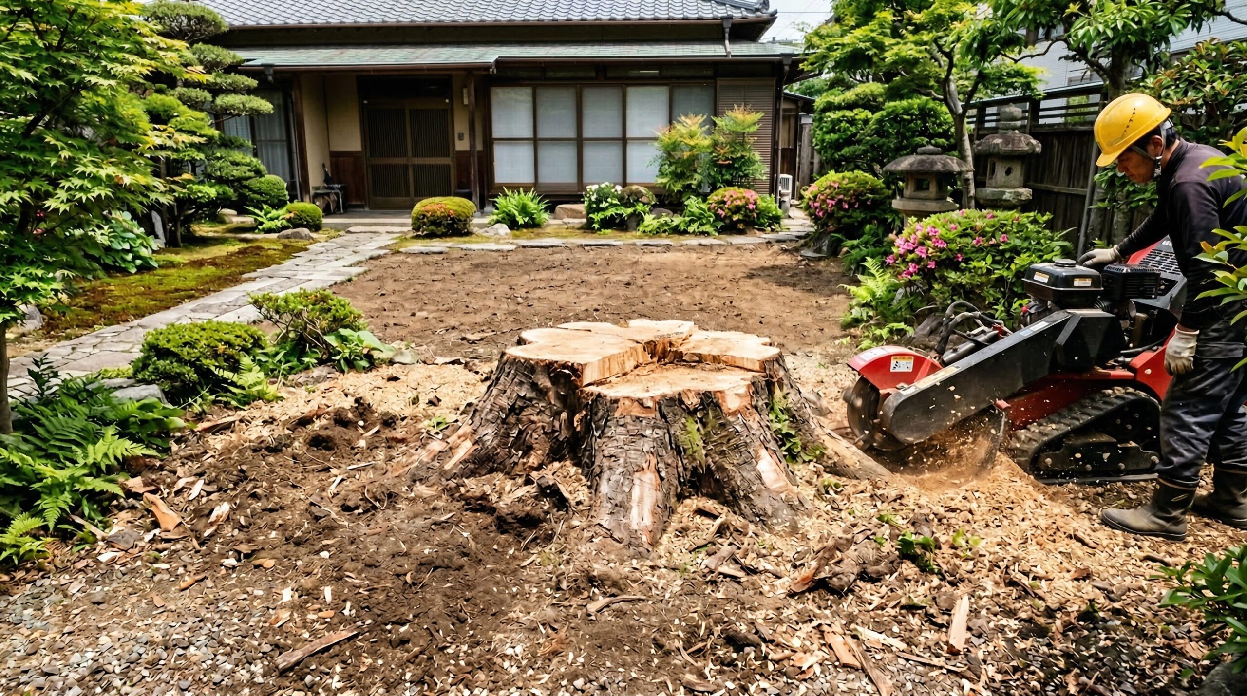 伐採後の根の処理と跡地の活用