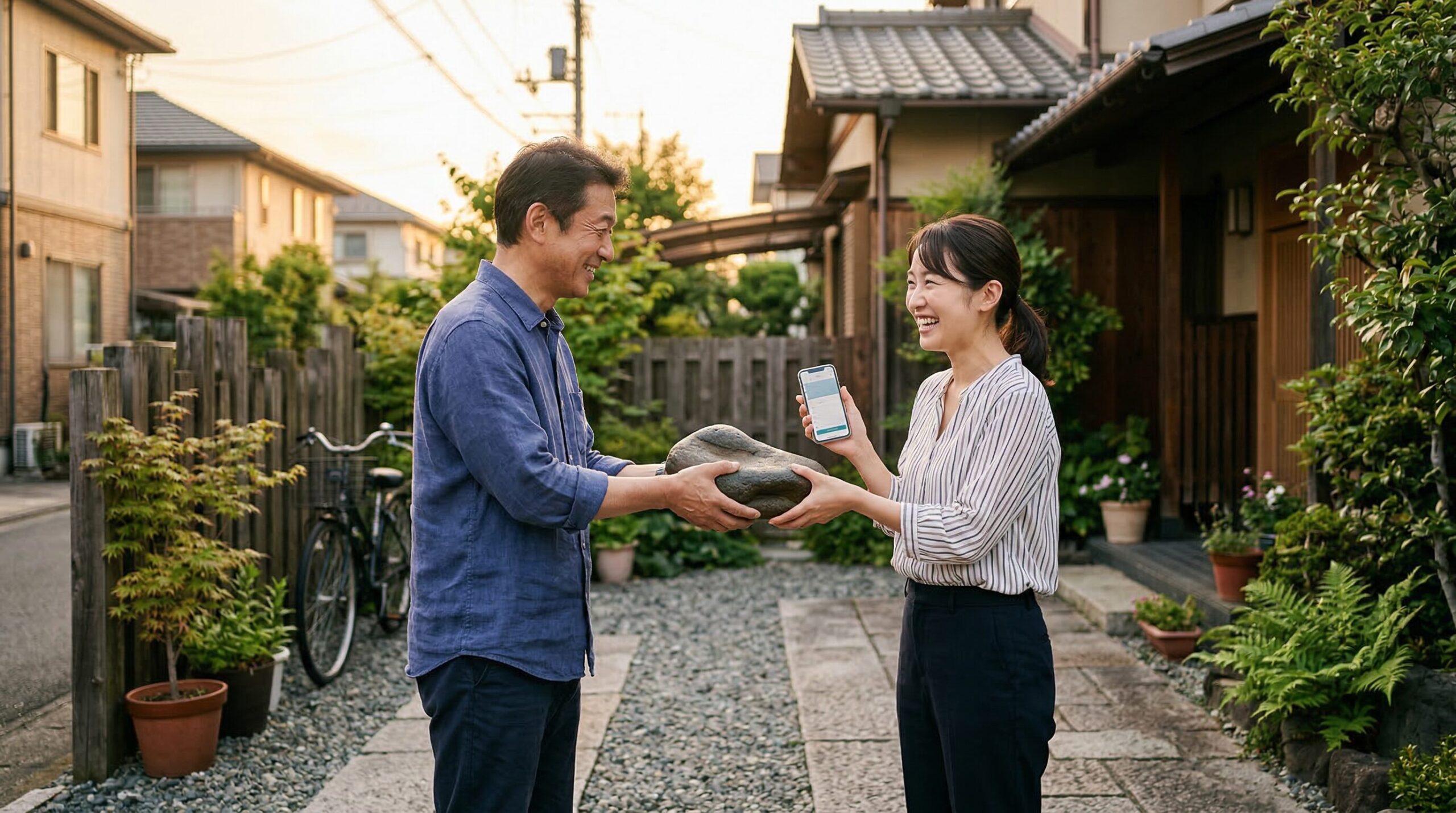 ジモティーやフリマを活用した庭石の無料譲渡