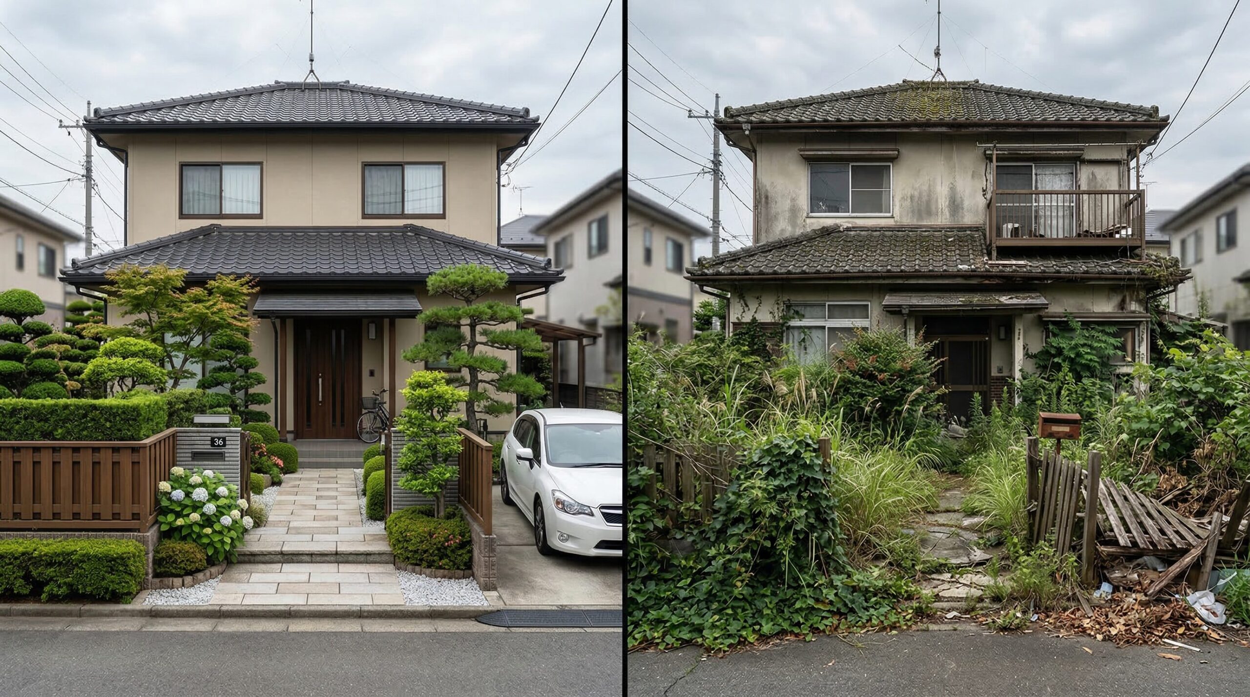 資産価値の低下につながる庭の管理不足