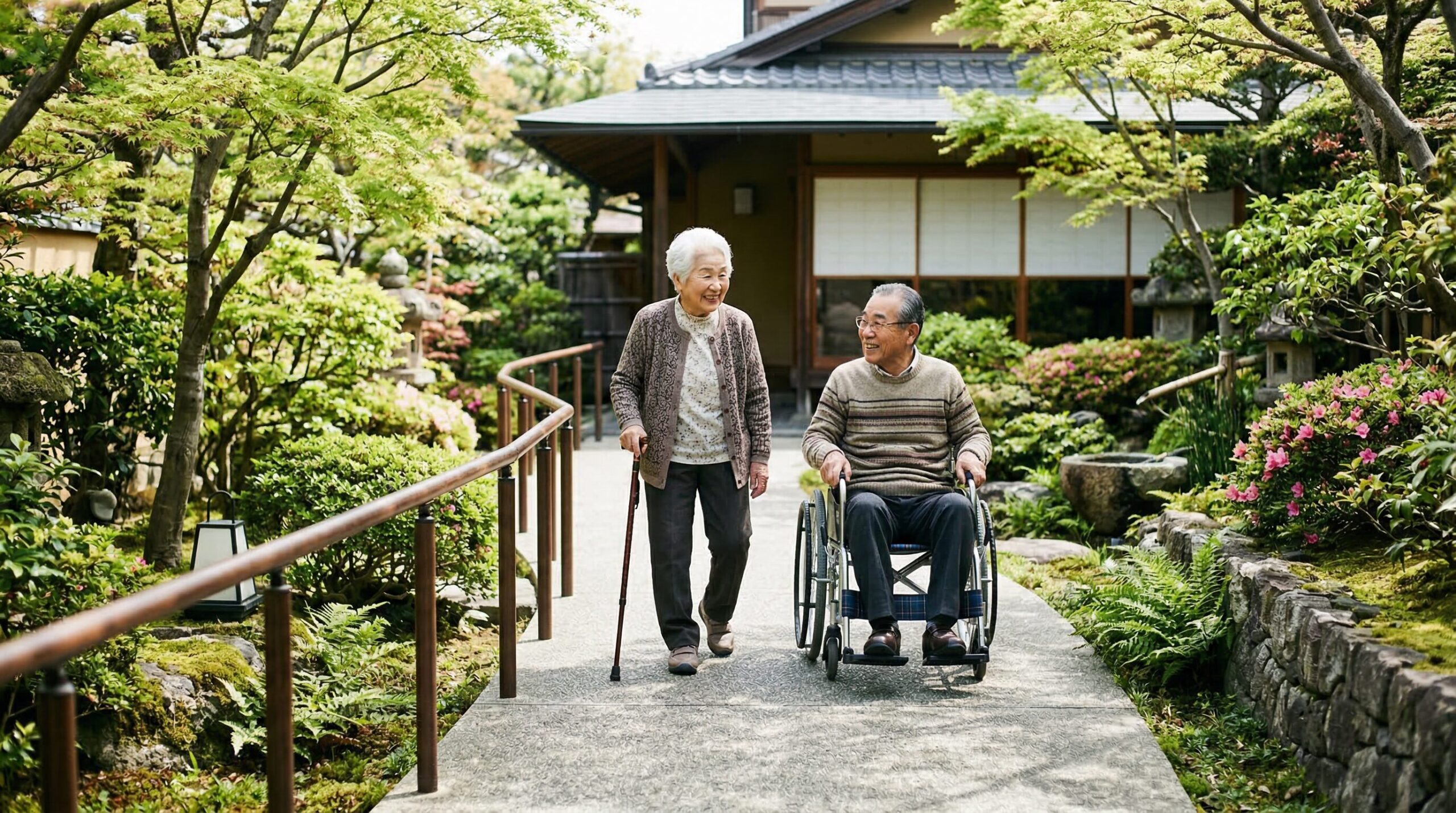 車いすや杖に対応した通路幅の確保ポイント
