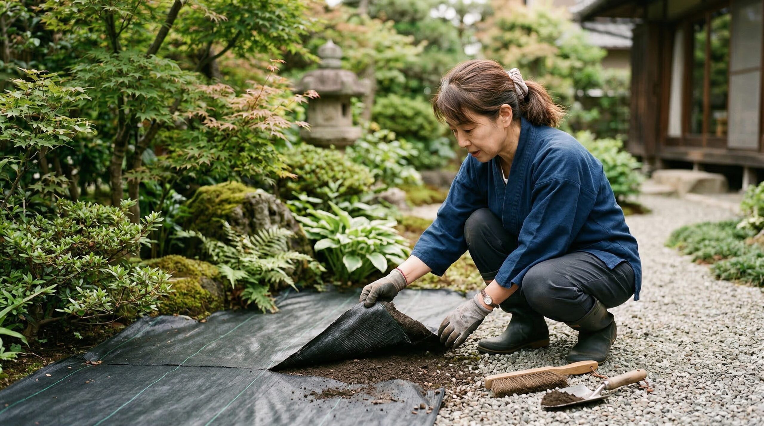 防草シートを自分で敷いた後のメンテナンス方法