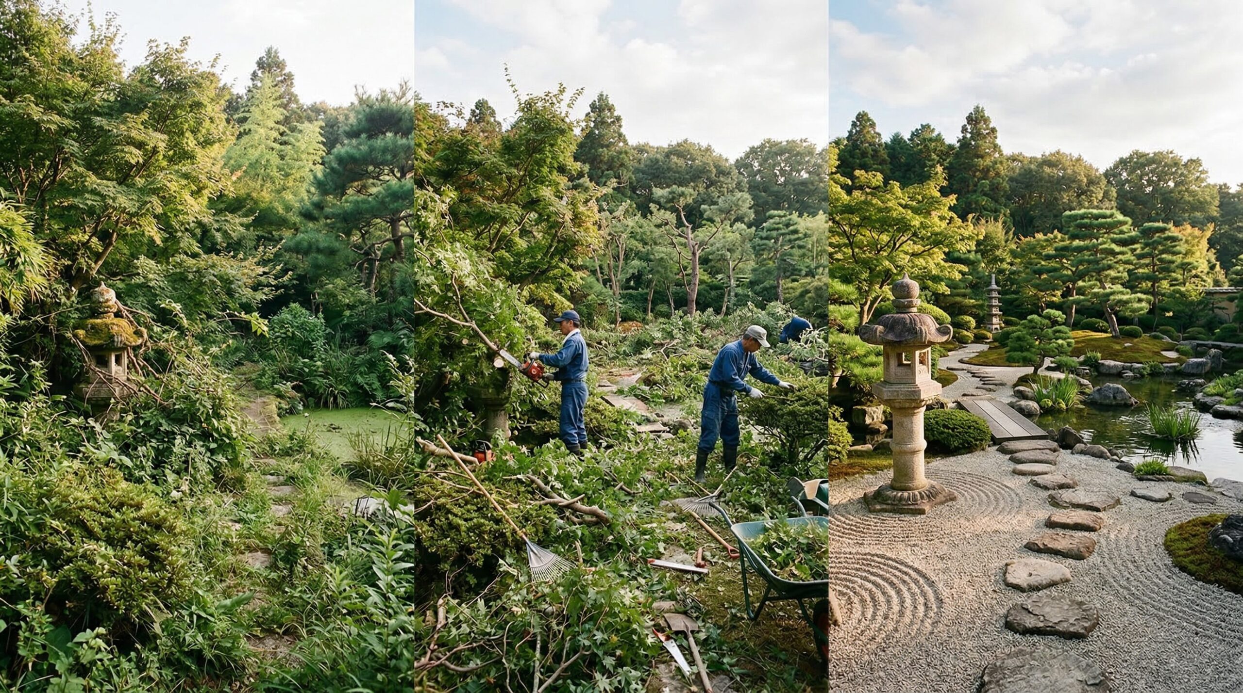 庭じまいで木を切るための流れをおさらい
